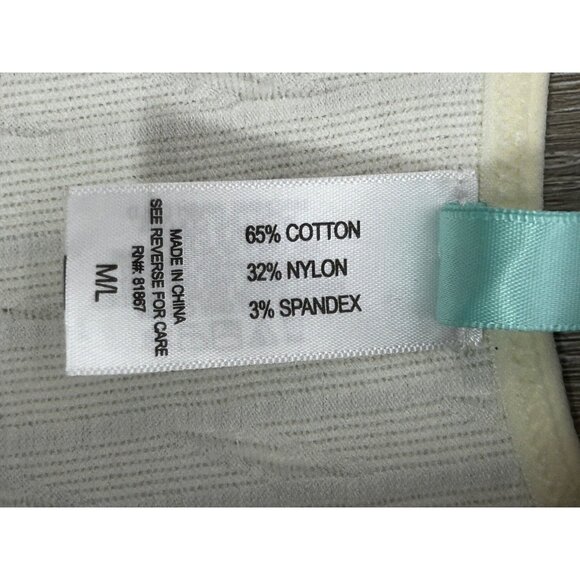 J J Authentic Women’s M/L V-Neck‎ Knit Sweater Dress Cream Ribbed Long Sleeve - Picture 7 of 7